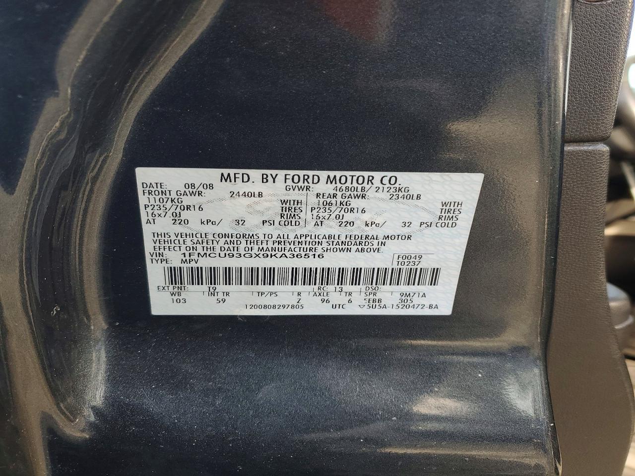 2009 FORD ESCAPE