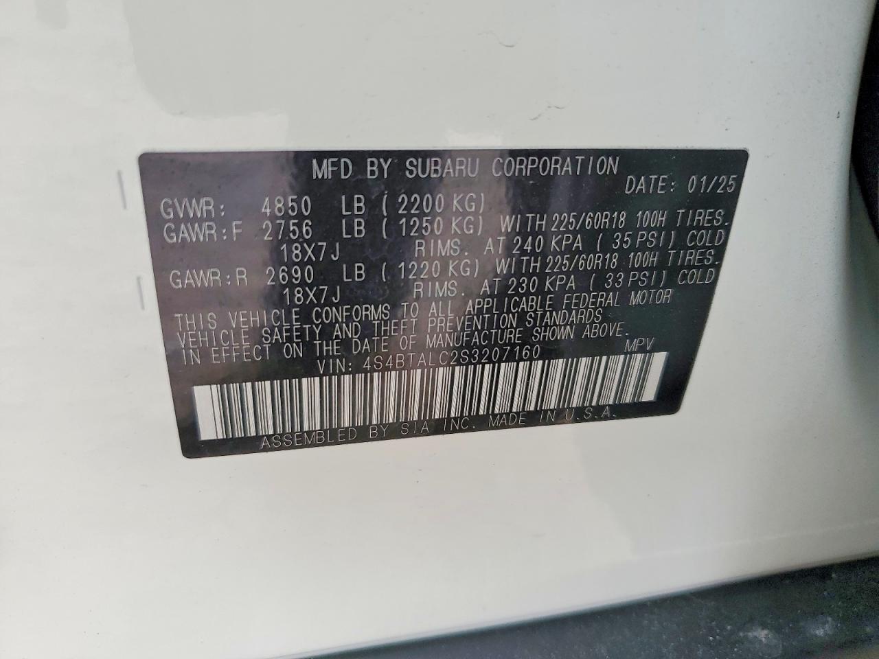 2025 SUBARU Outback