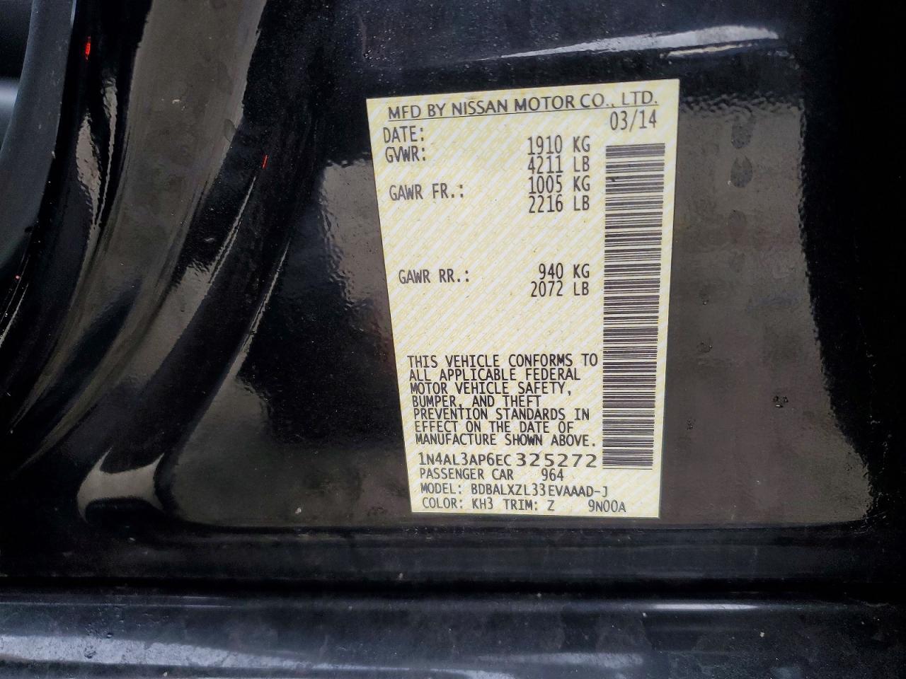 2014 NISSAN ALTIMA