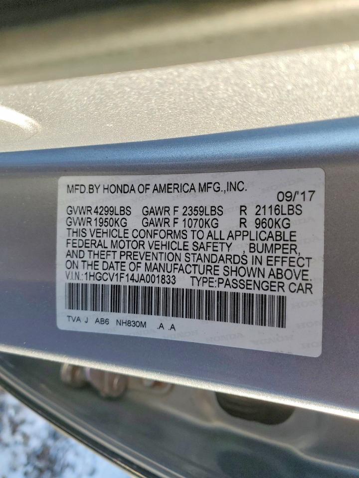 2018 HONDA ACCORD