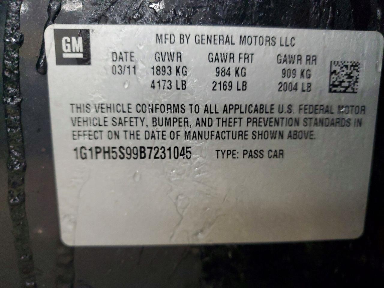 2011 CHEVROLET CRUZE