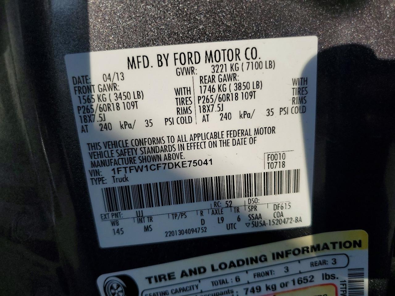 2013 FORD F-150