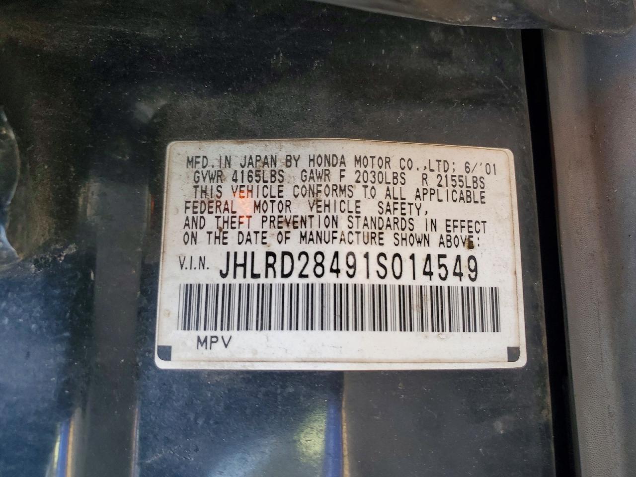 2001 HONDA CR-V