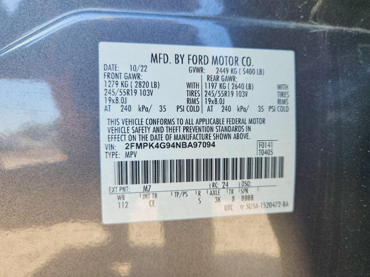 2022 FORD EDGE