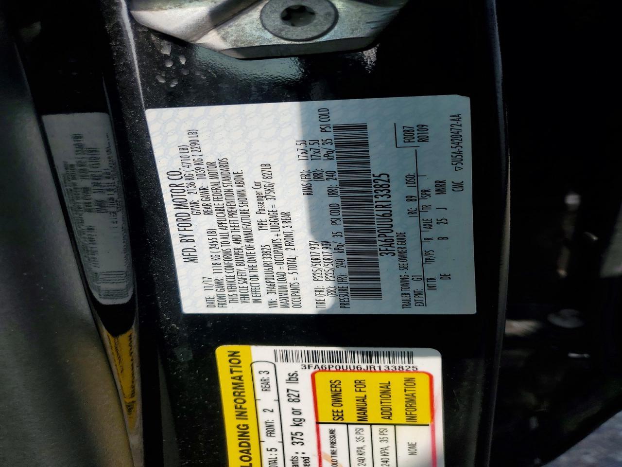 2018 FORD FUSION