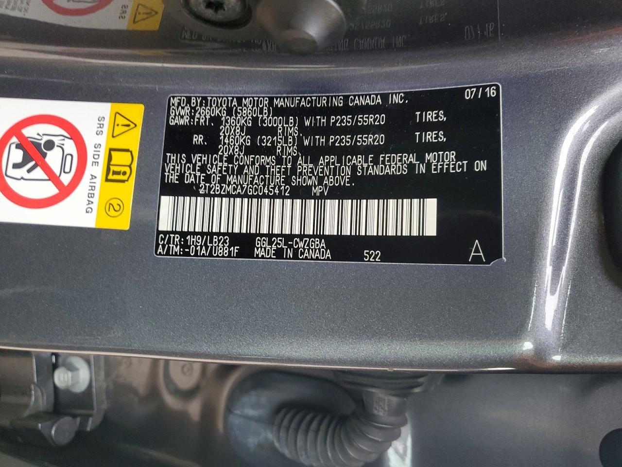 2016 LEXUS RX 350