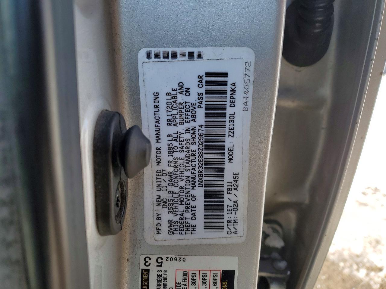 2008 TOYOTA COROLLA
