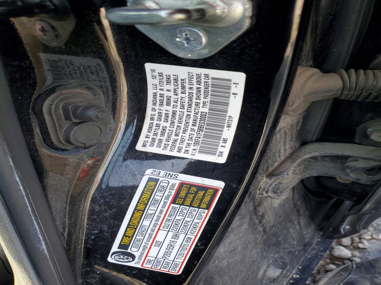 2011 HONDA CIVIC