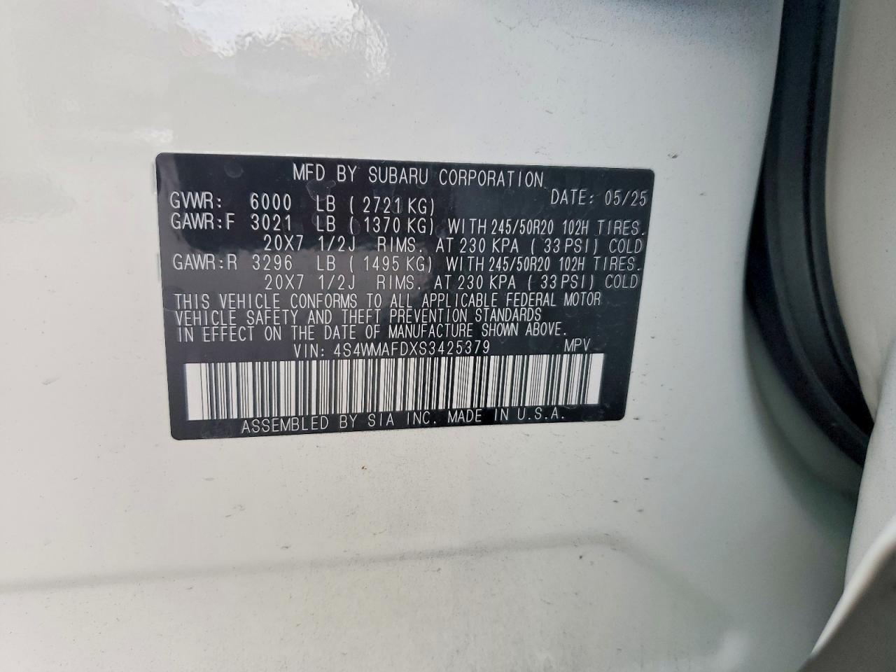2025 SUBARU Ascent
