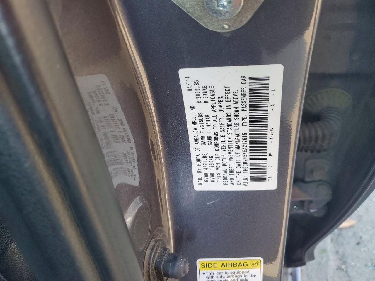 2014 HONDA ACCORD