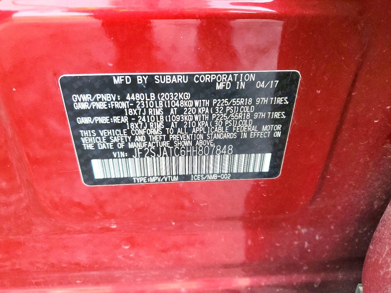 2017 SUBARU FORESTER