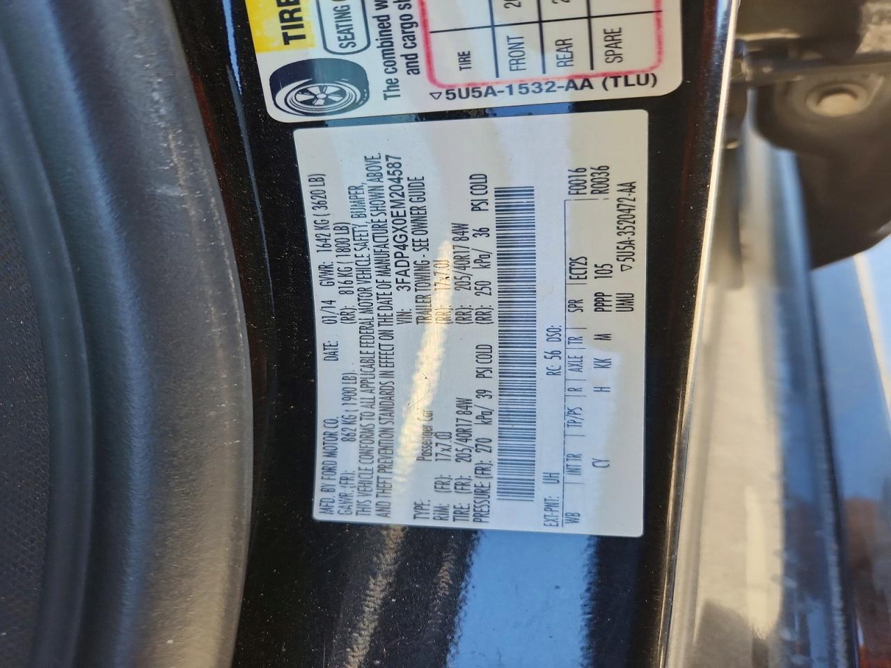 2014 FORD Fiesta