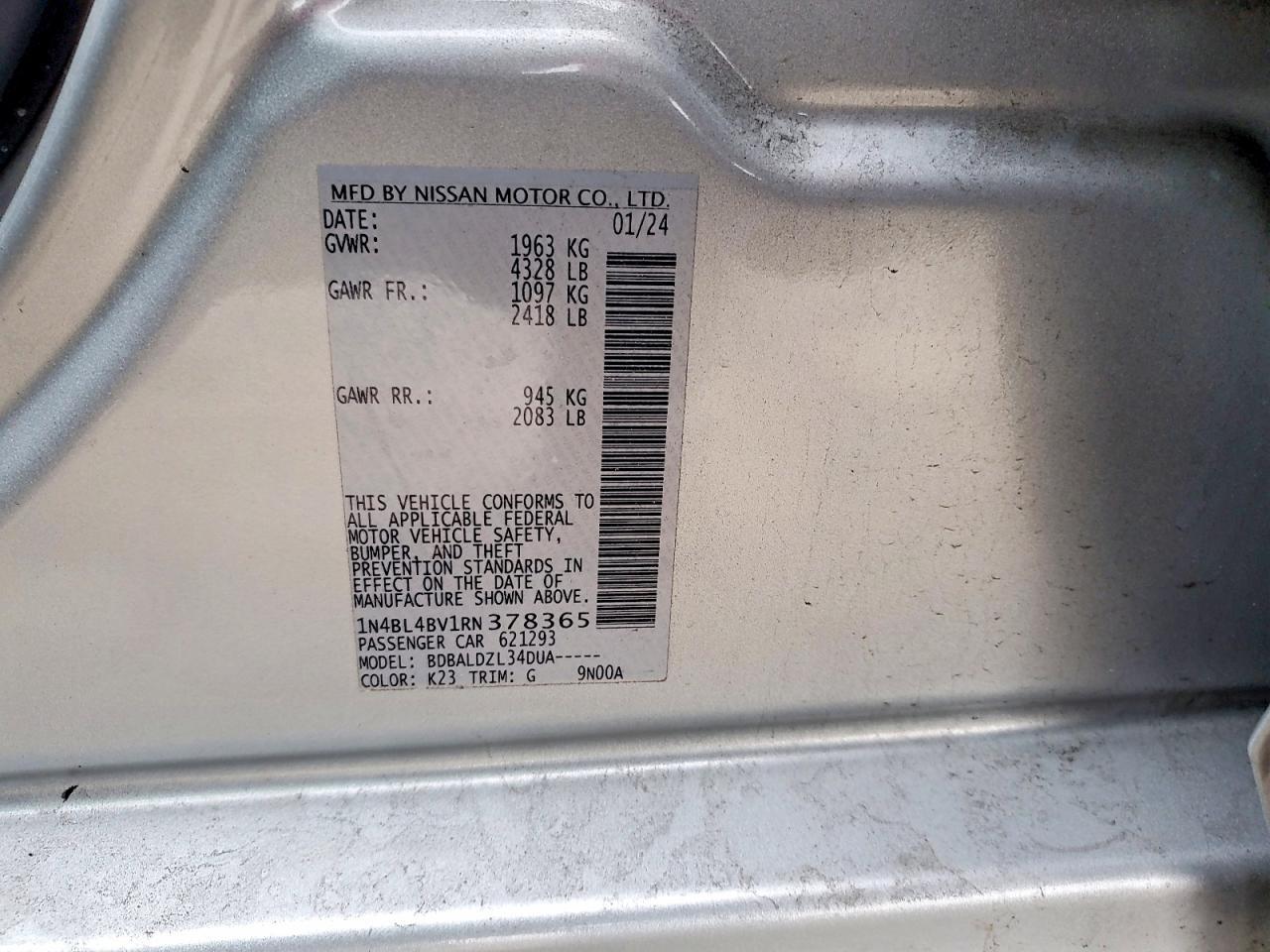 2024 NISSAN ALTIMA