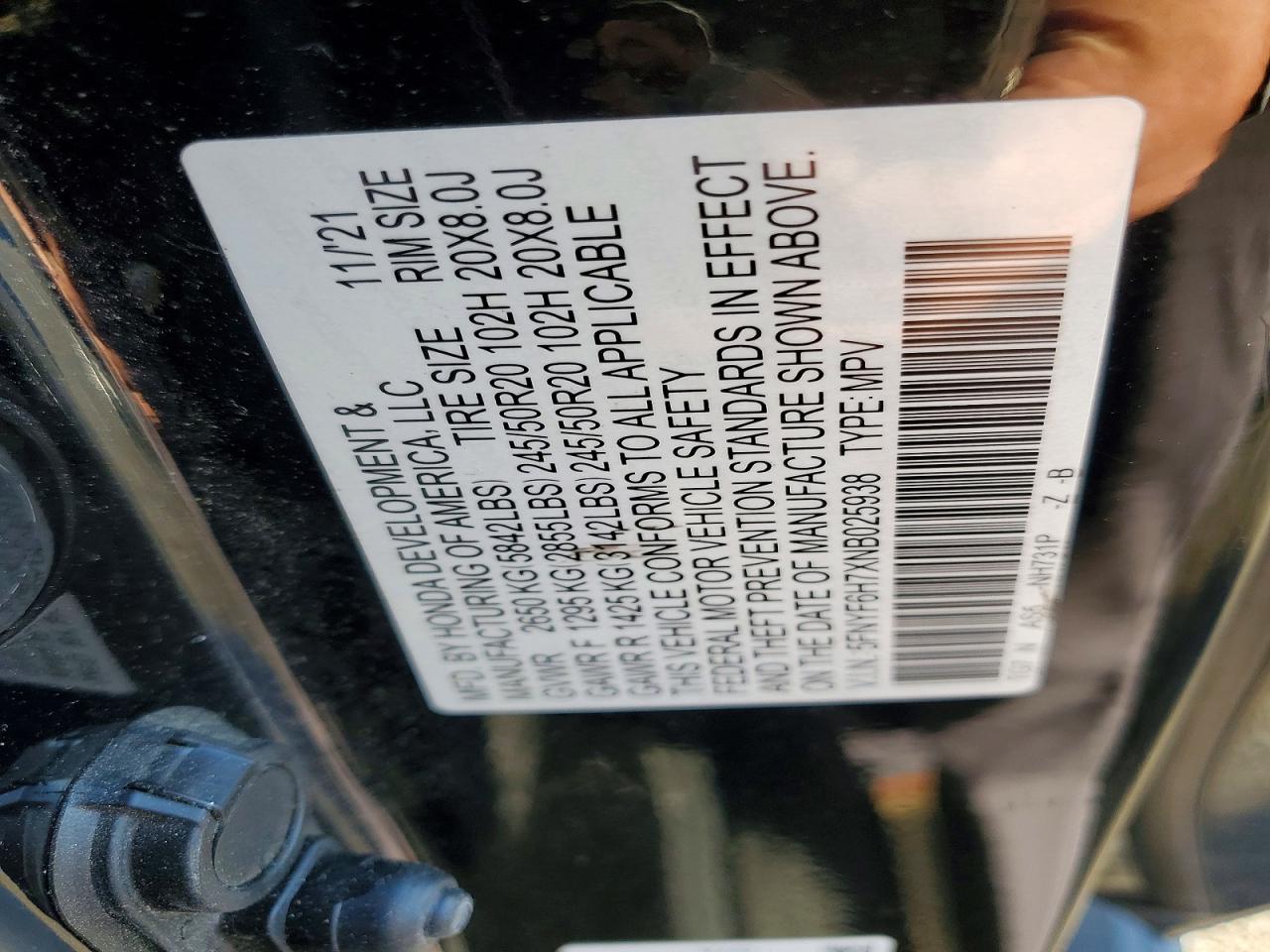 2022 HONDA PILOT