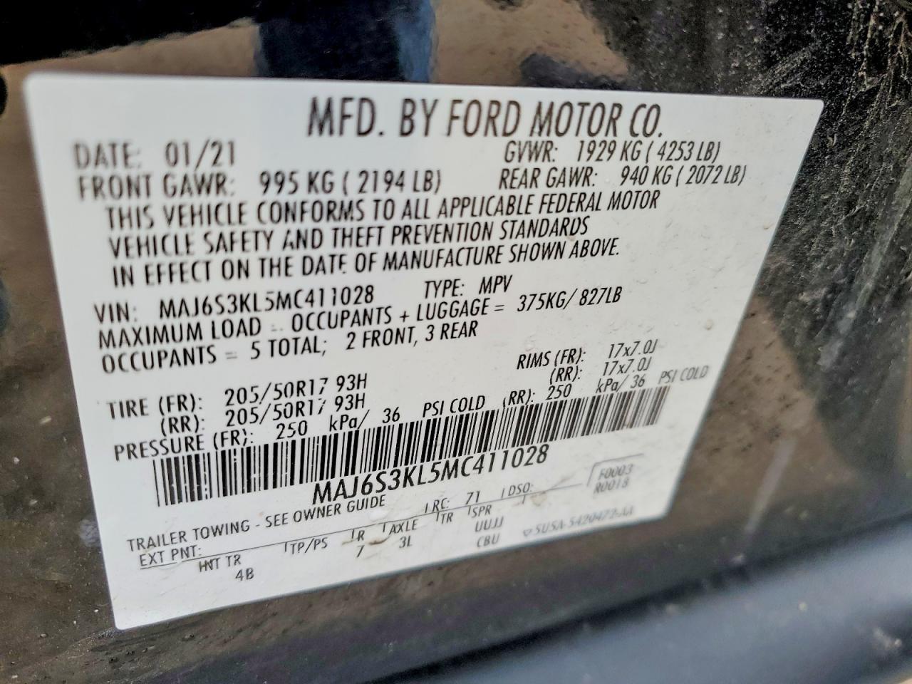 2021 FORD EcoSport