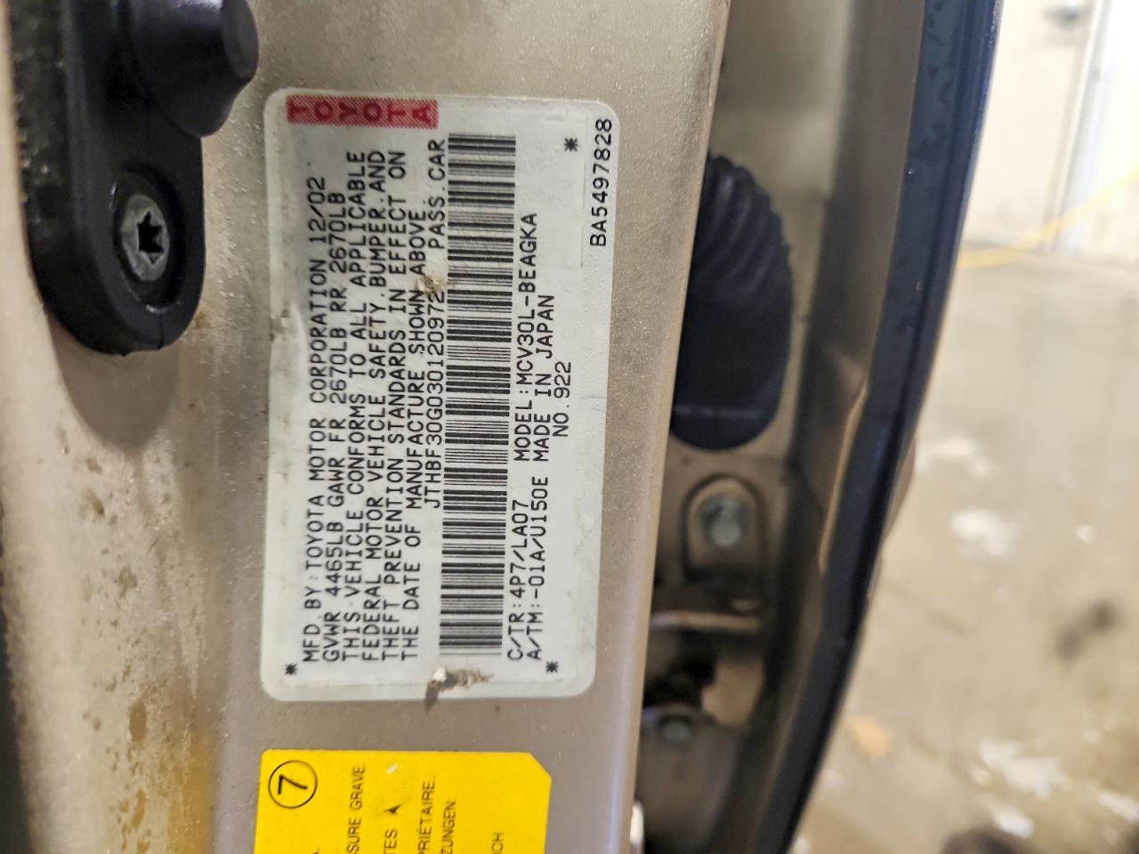2003 LEXUS Es 300
