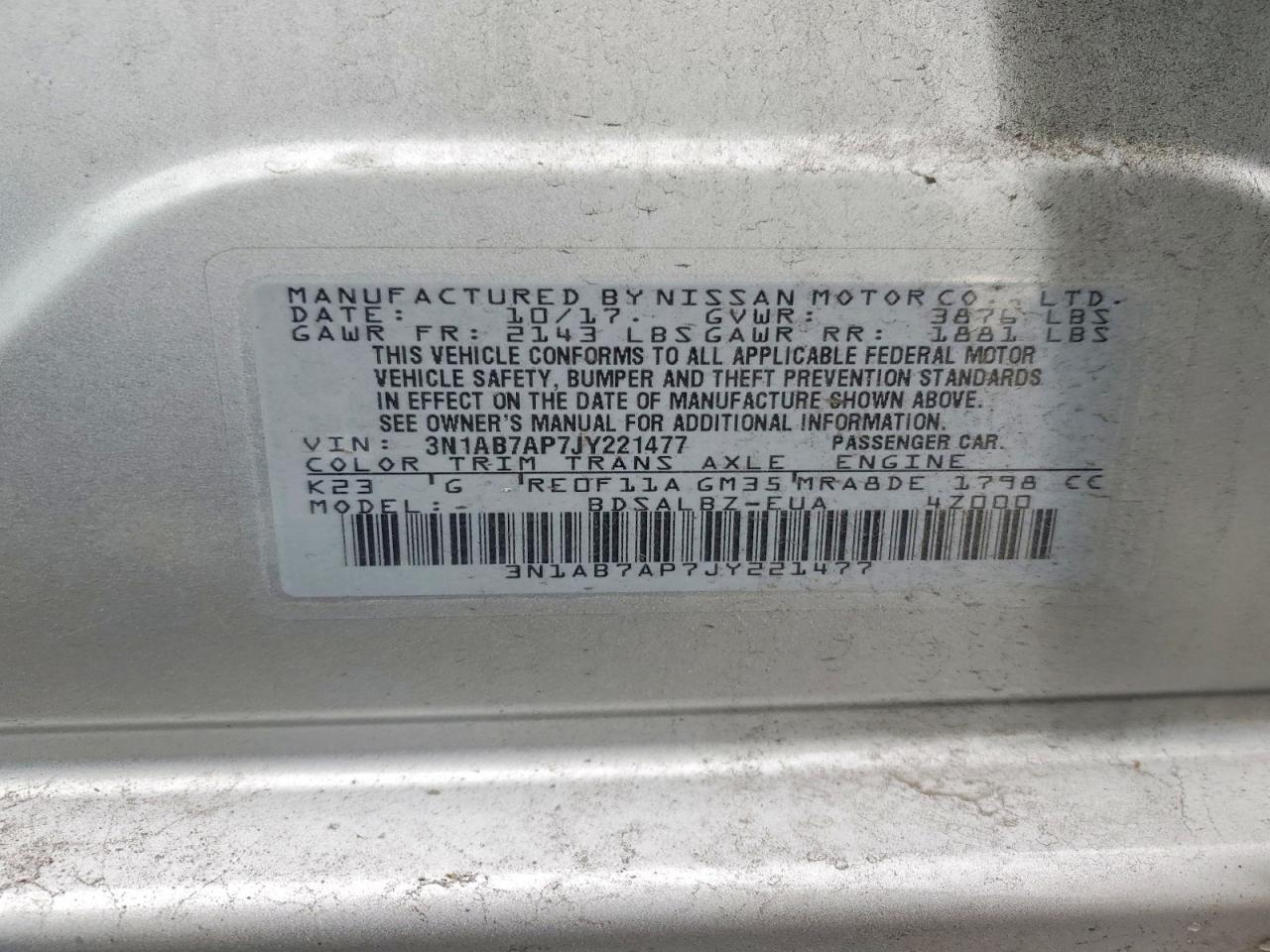 2018 NISSAN SENTRA