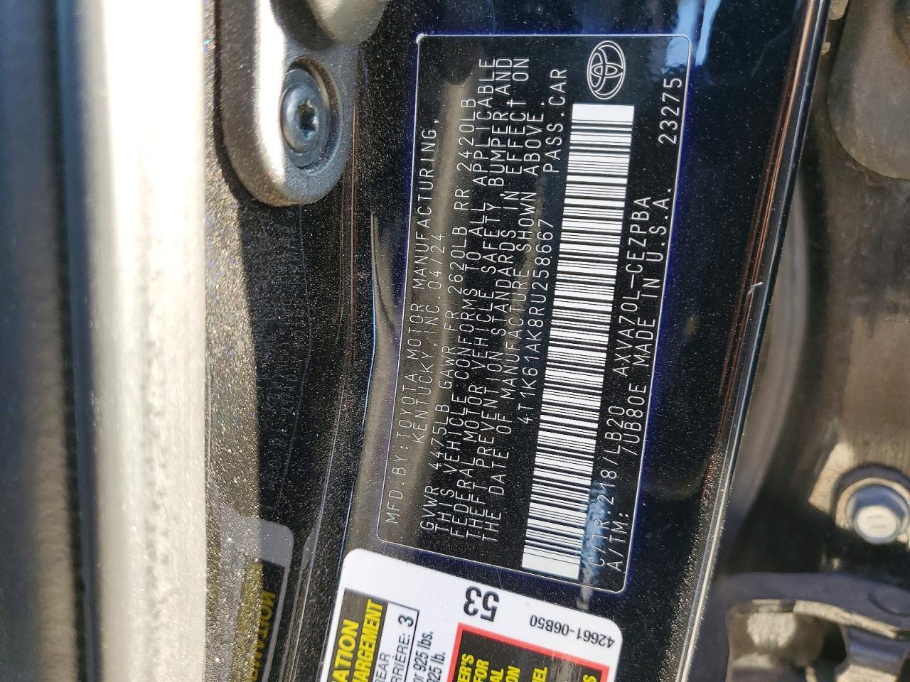 2024 TOYOTA CAMRY