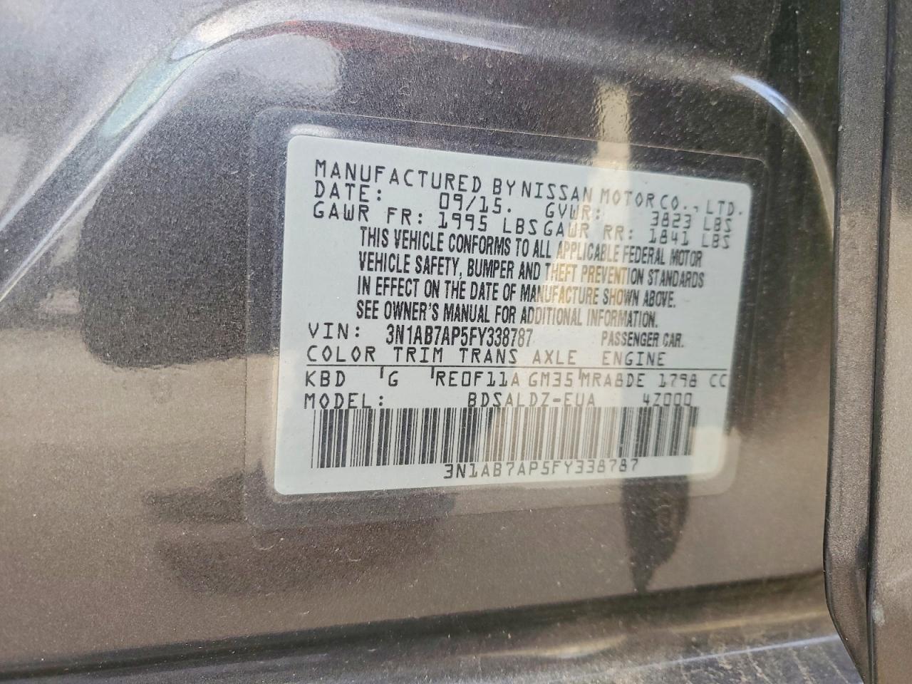 2015 NISSAN SENTRA