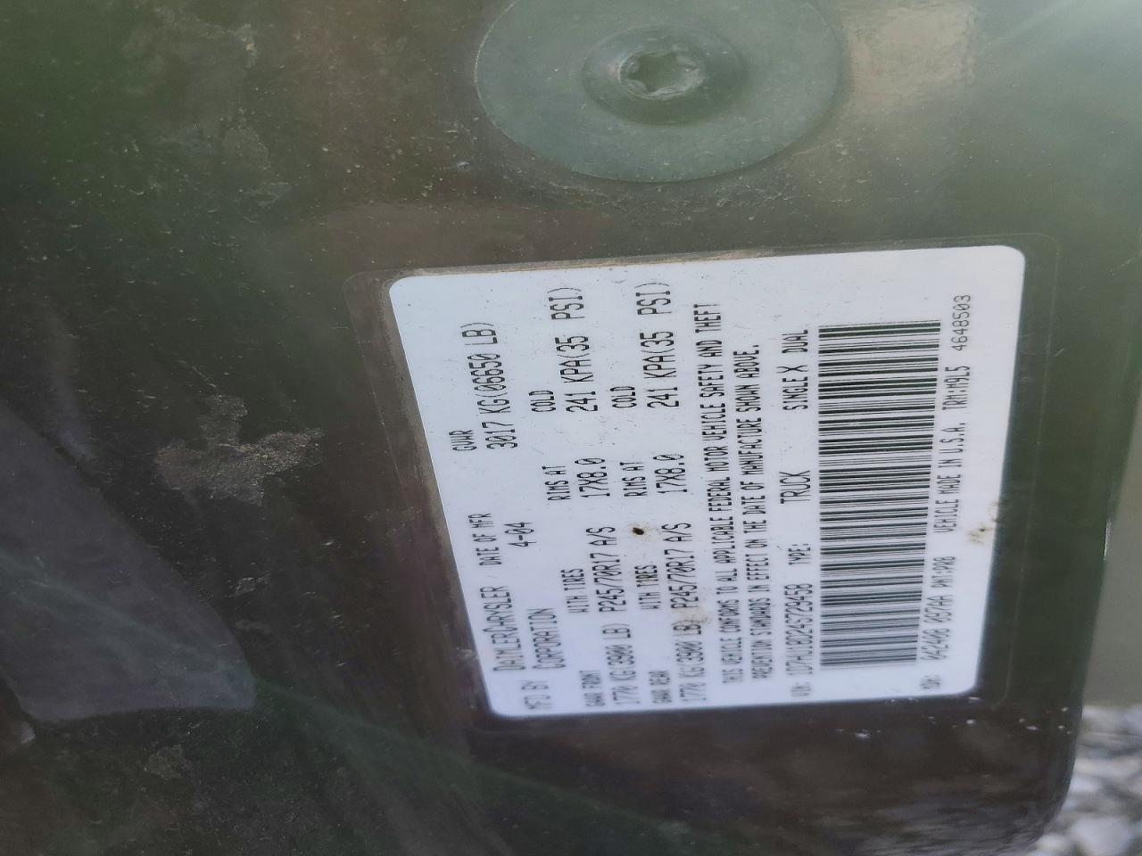 2004 DODGE RAM 1500