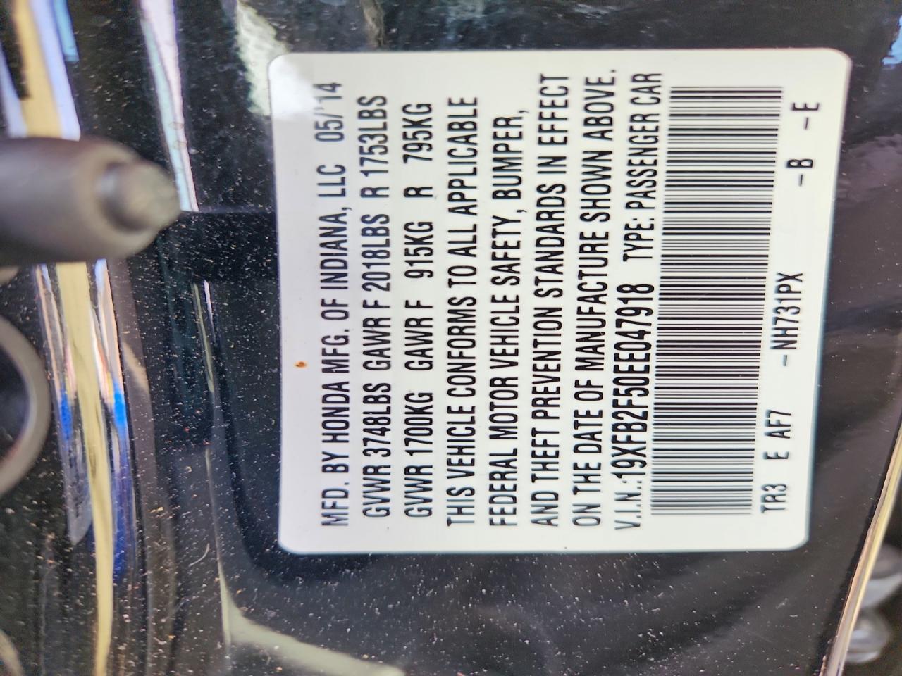 2014 HONDA CIVIC