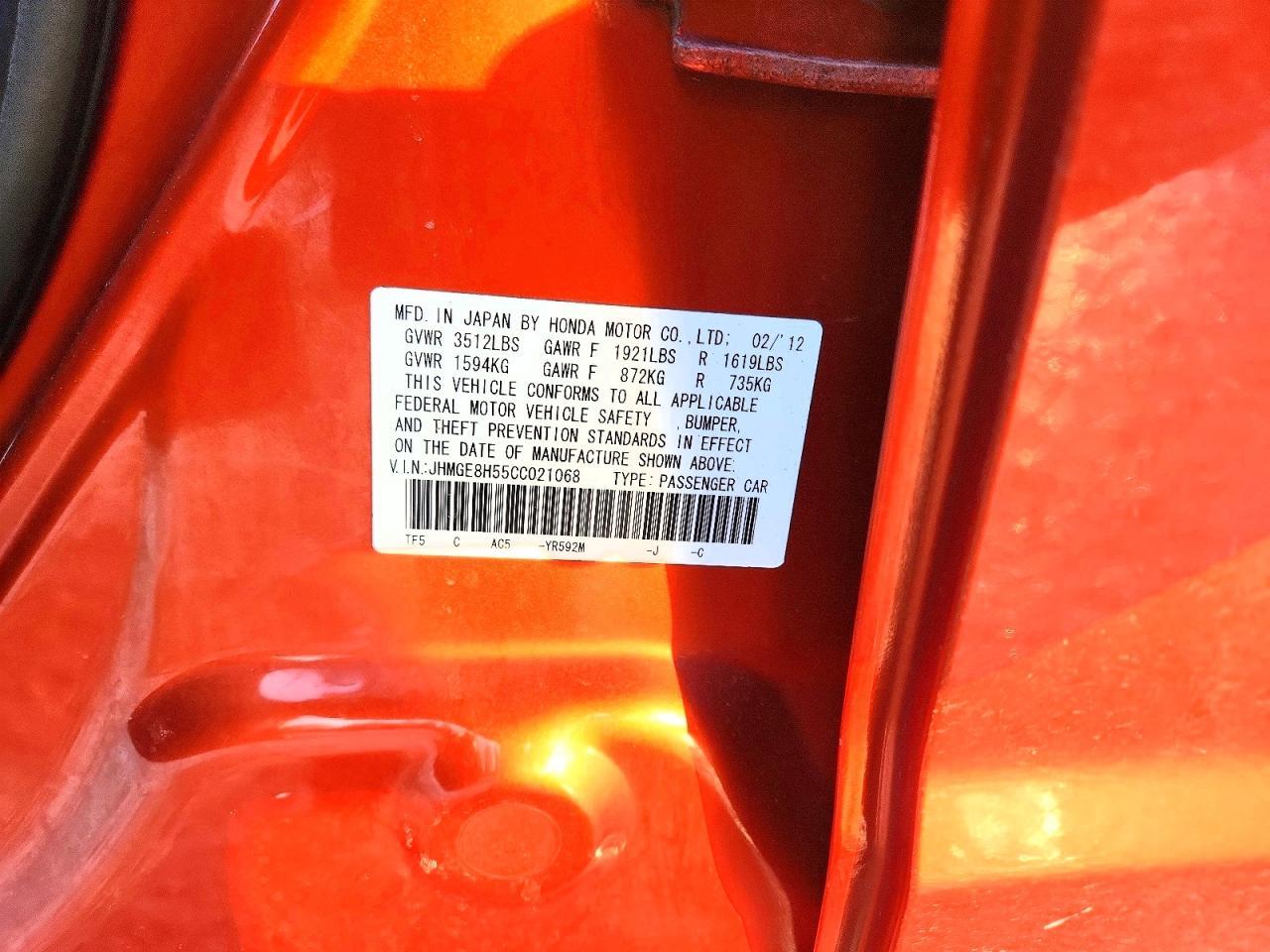2012 HONDA FIT