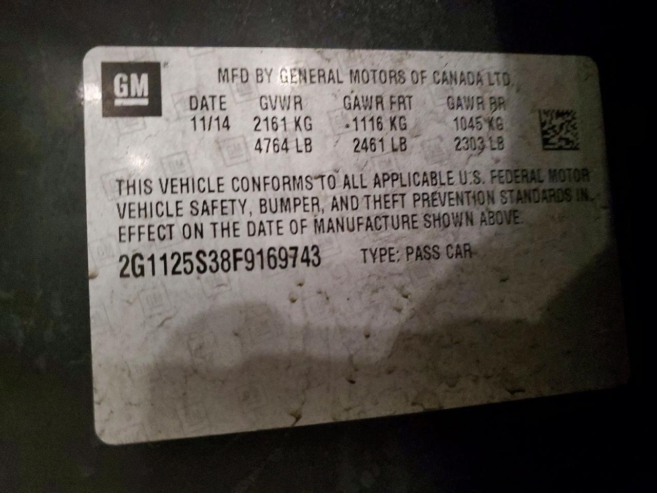 2015 CHEVROLET IMPALA