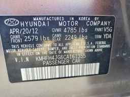 2012 HYUNDAI Azera