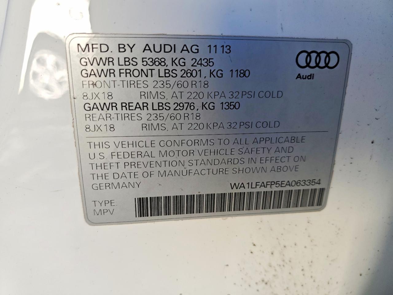 2014 AUDI Q5