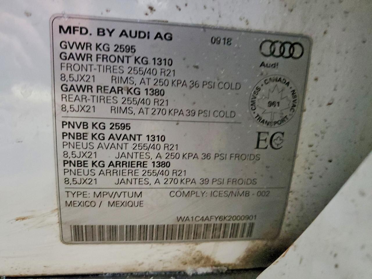 2019 AUDI SQ5