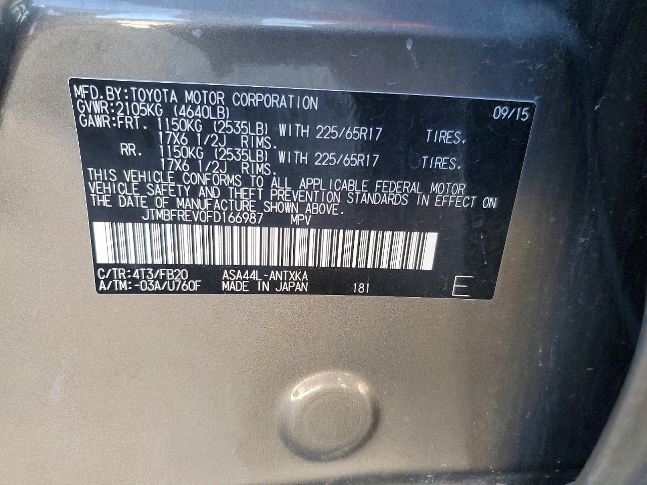 2015 TOYOTA RAV4