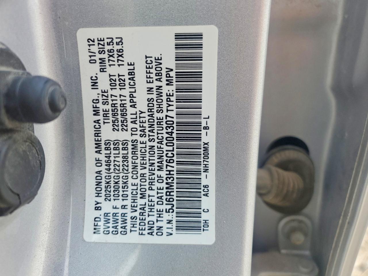 2012 HONDA CR-V