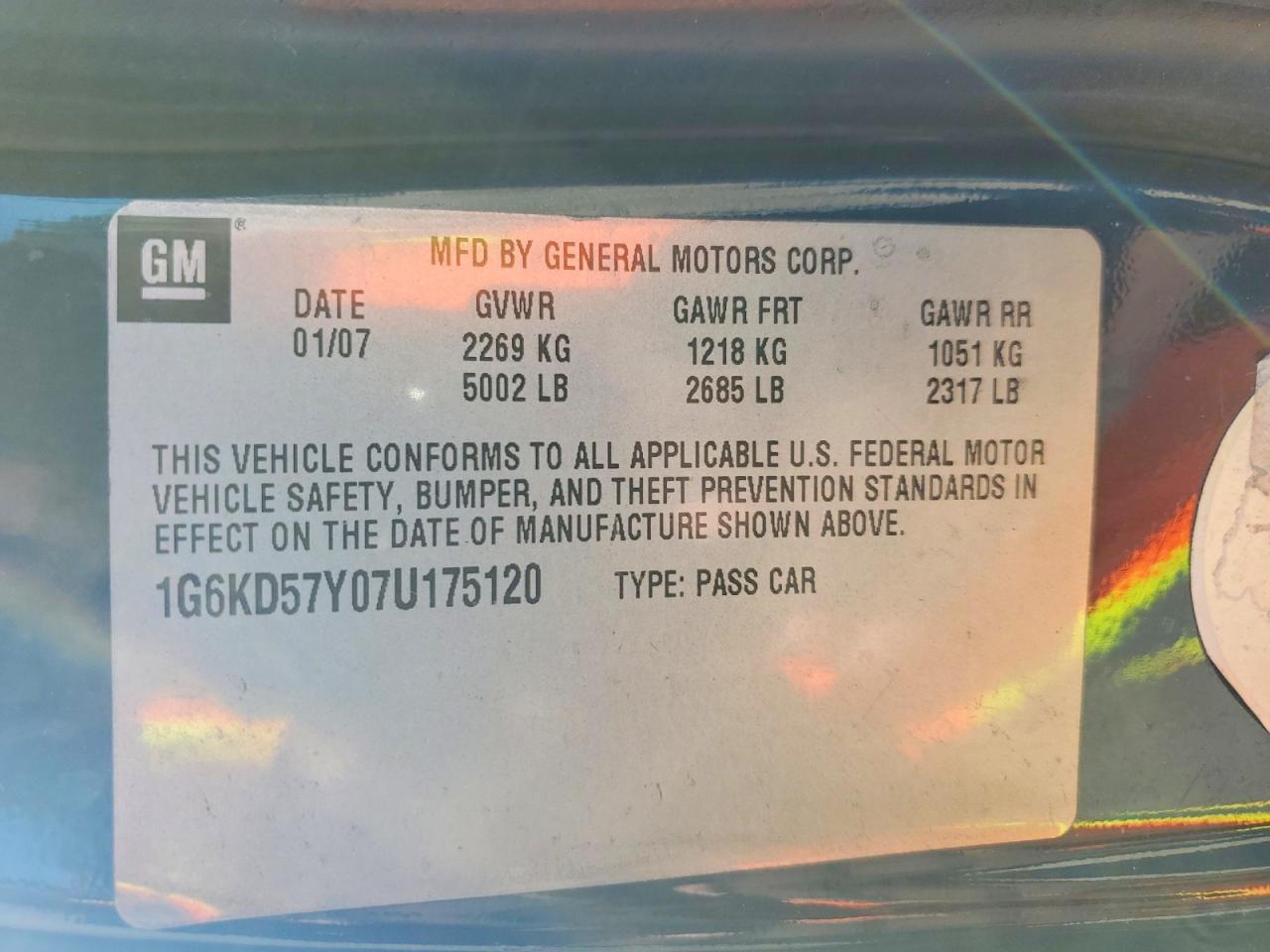 2007 CADILLAC DTS