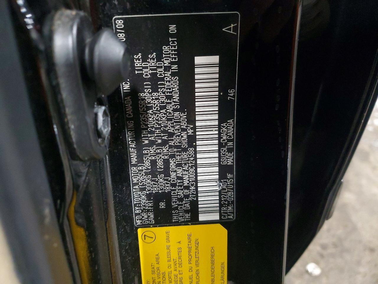 2009 LEXUS RX 350