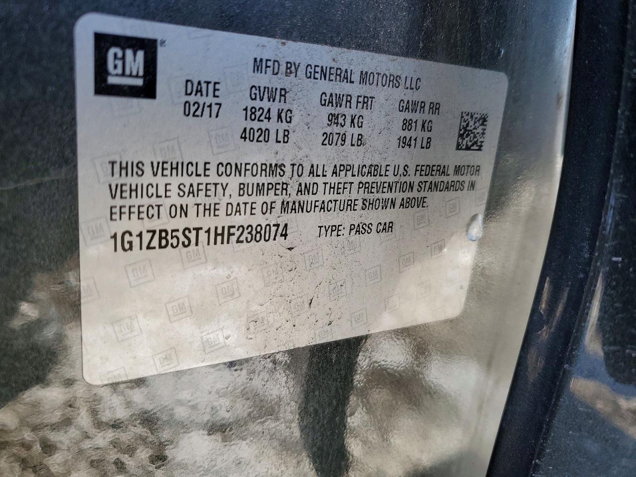 2017 CHEVROLET MALIBU