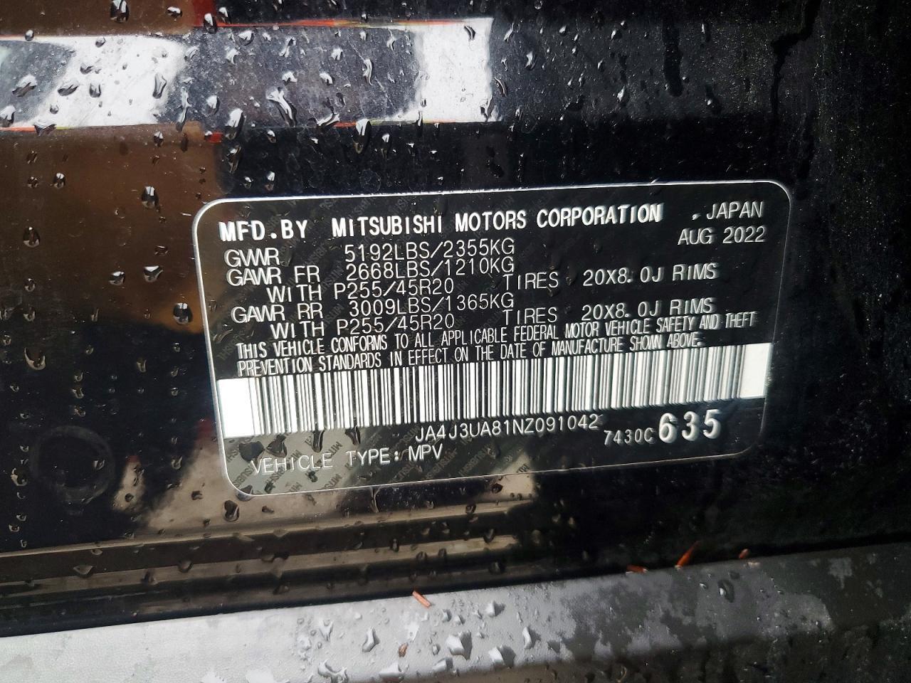 2022 MITSUBISHI outlander