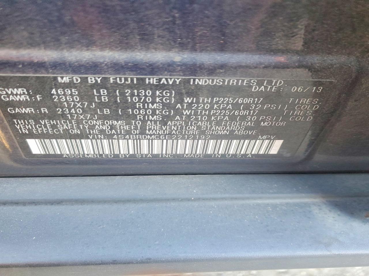 2014 SUBARU Outback