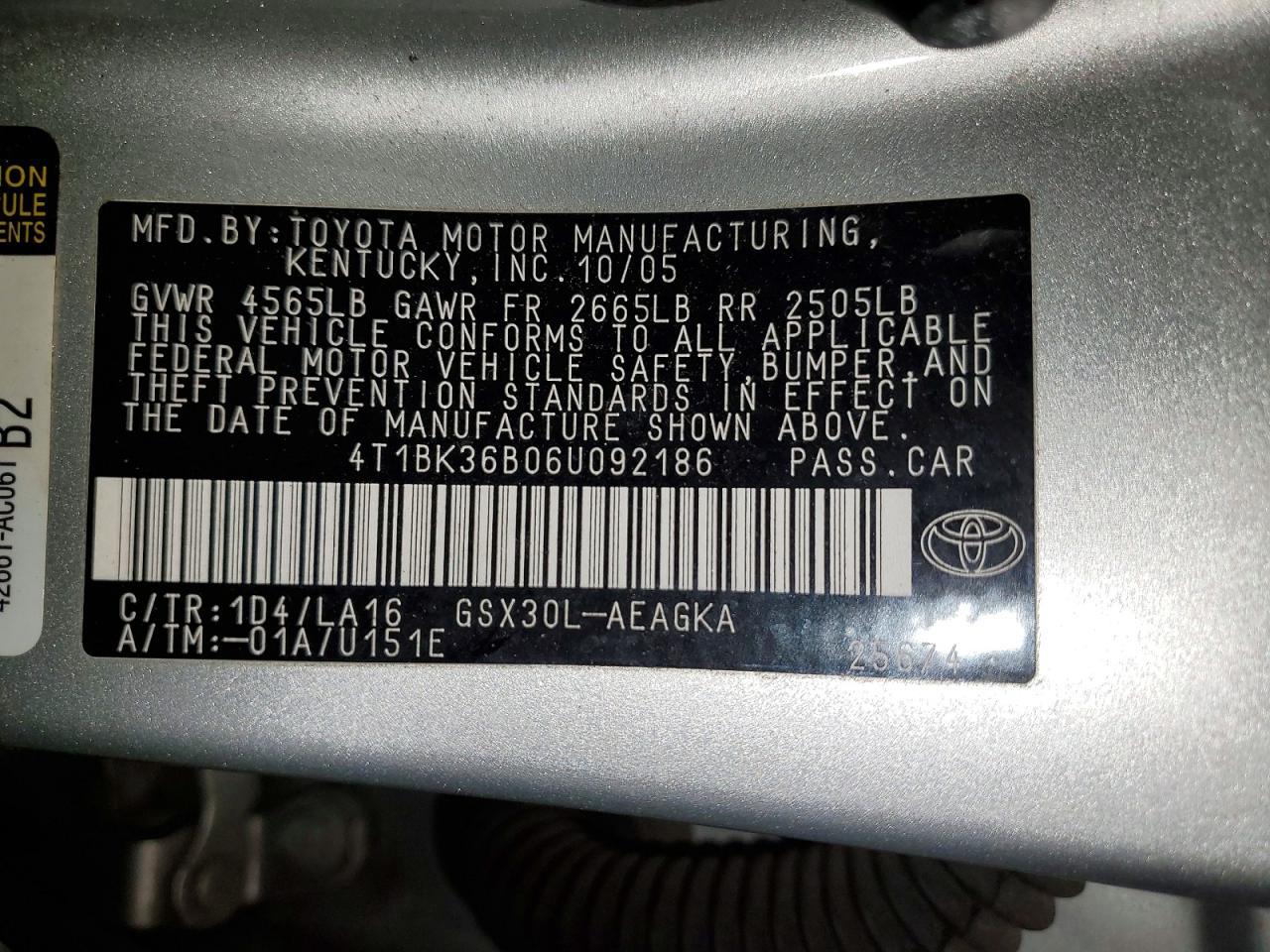 2006 TOYOTA Avalon