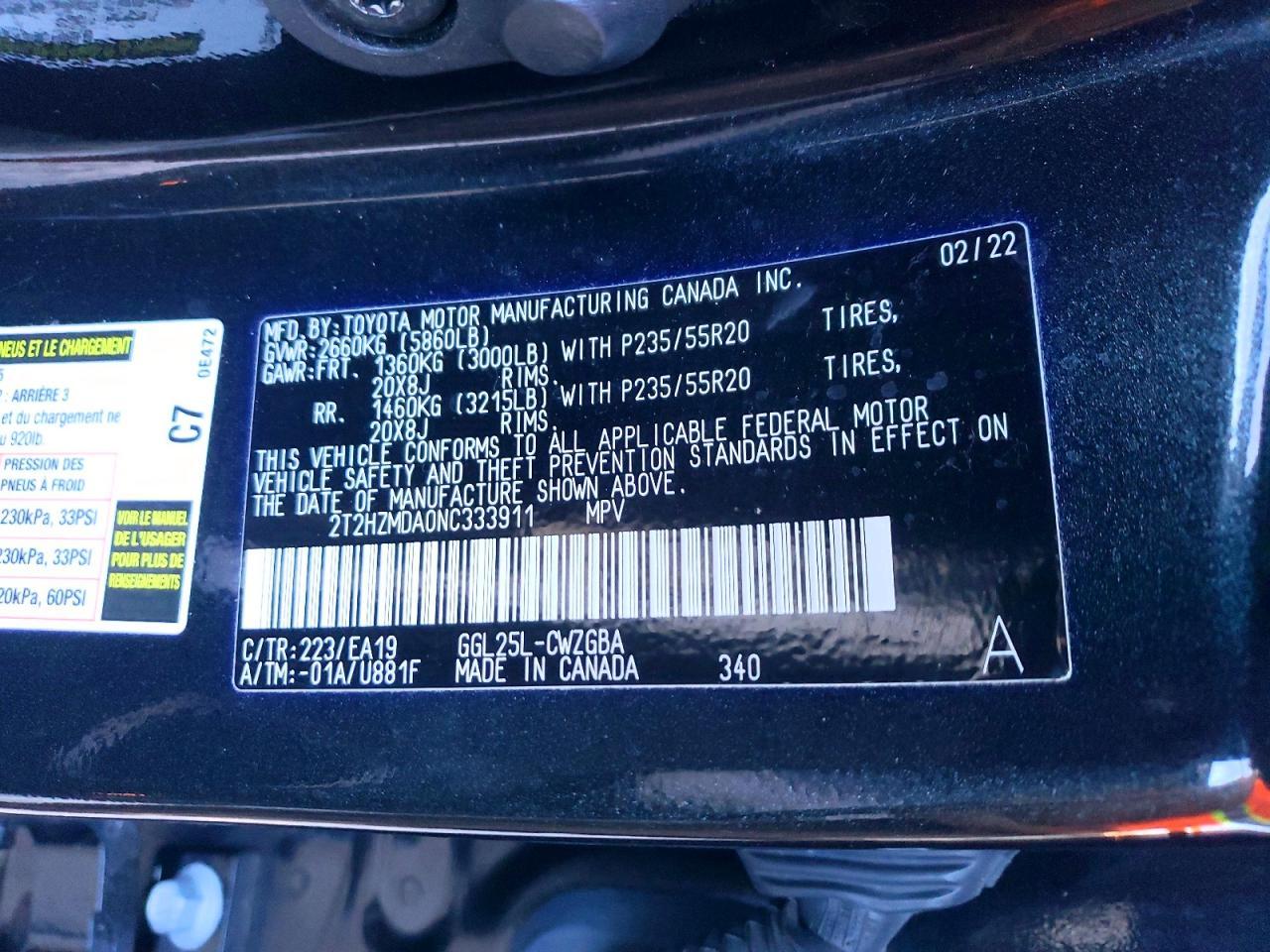2022 LEXUS RX 350