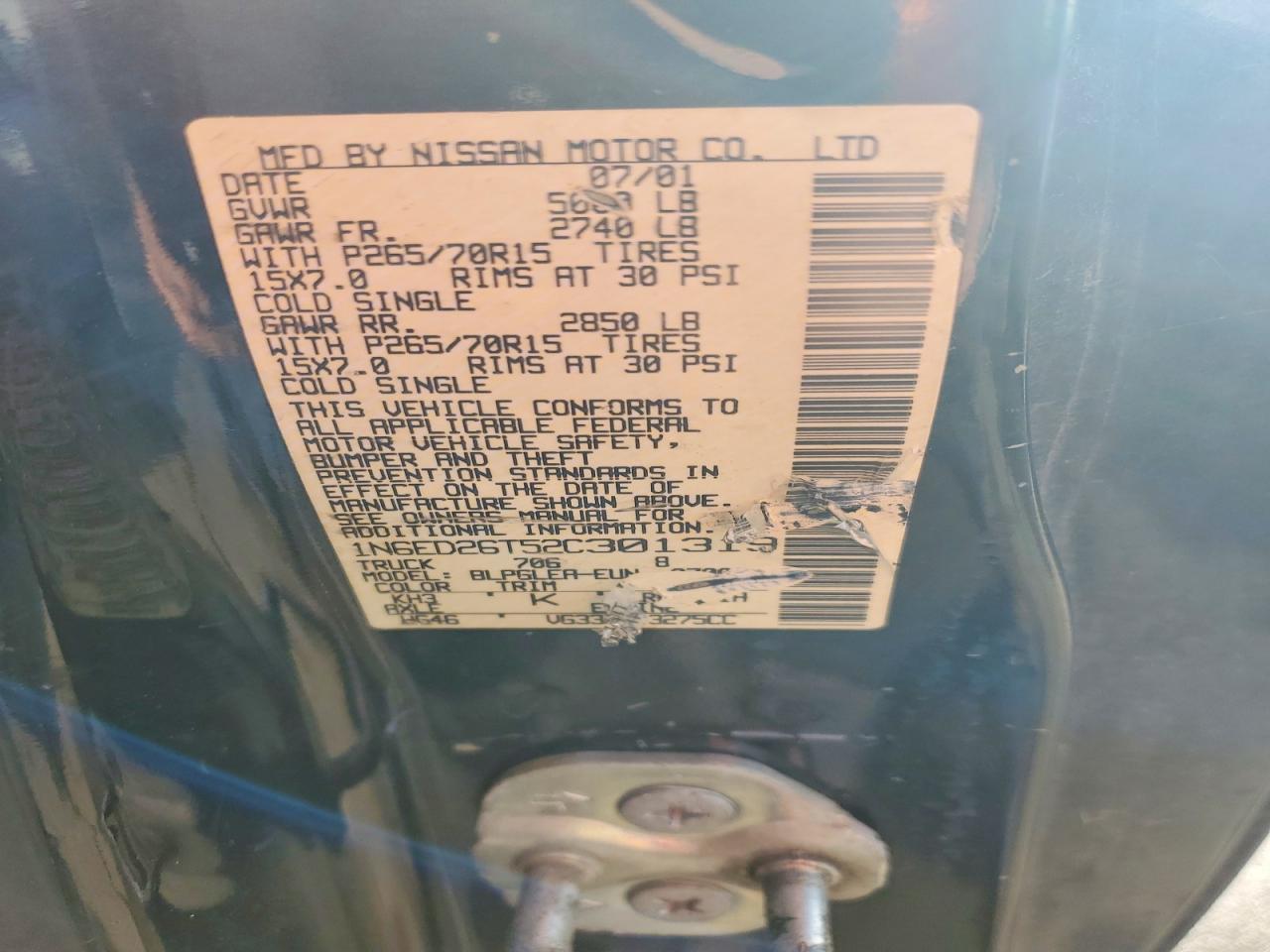 2002 NISSAN Frontier