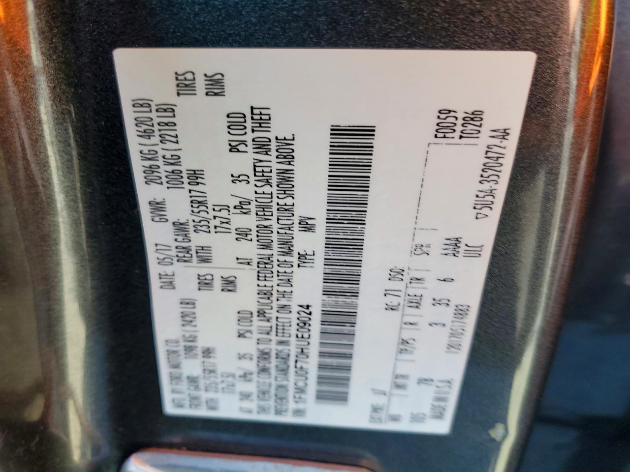 2017 FORD ESCAPE