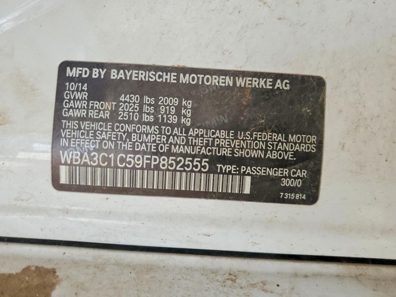2015 BMW 3 SERIES