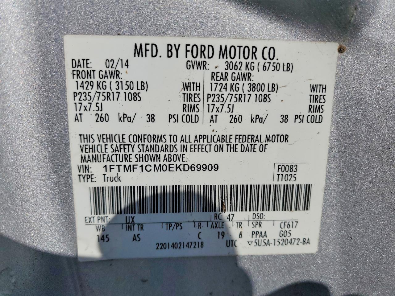 2014 FORD F-150 Lightning