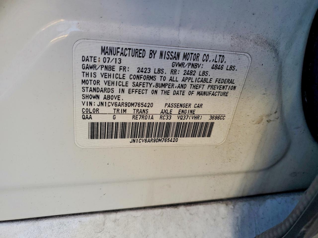 2013 INFINITI G37