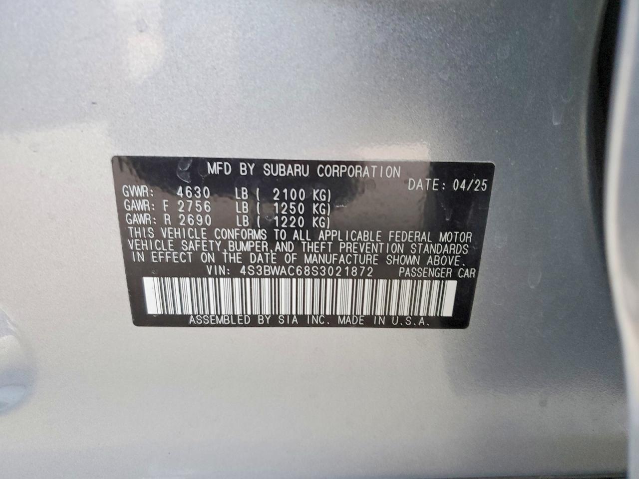 2025 SUBARU Legacy
