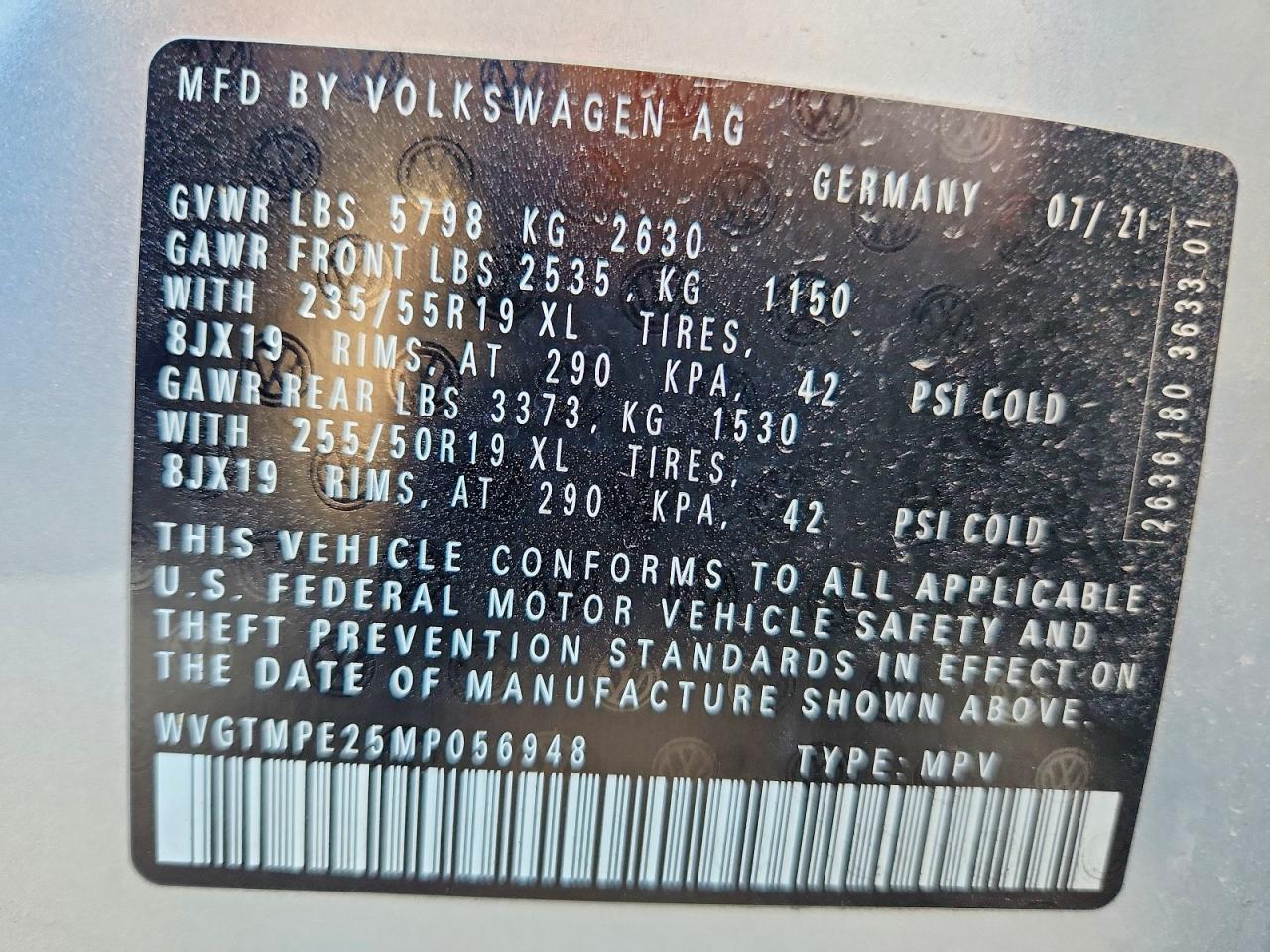 2021 VOLKSWAGEN ID.4