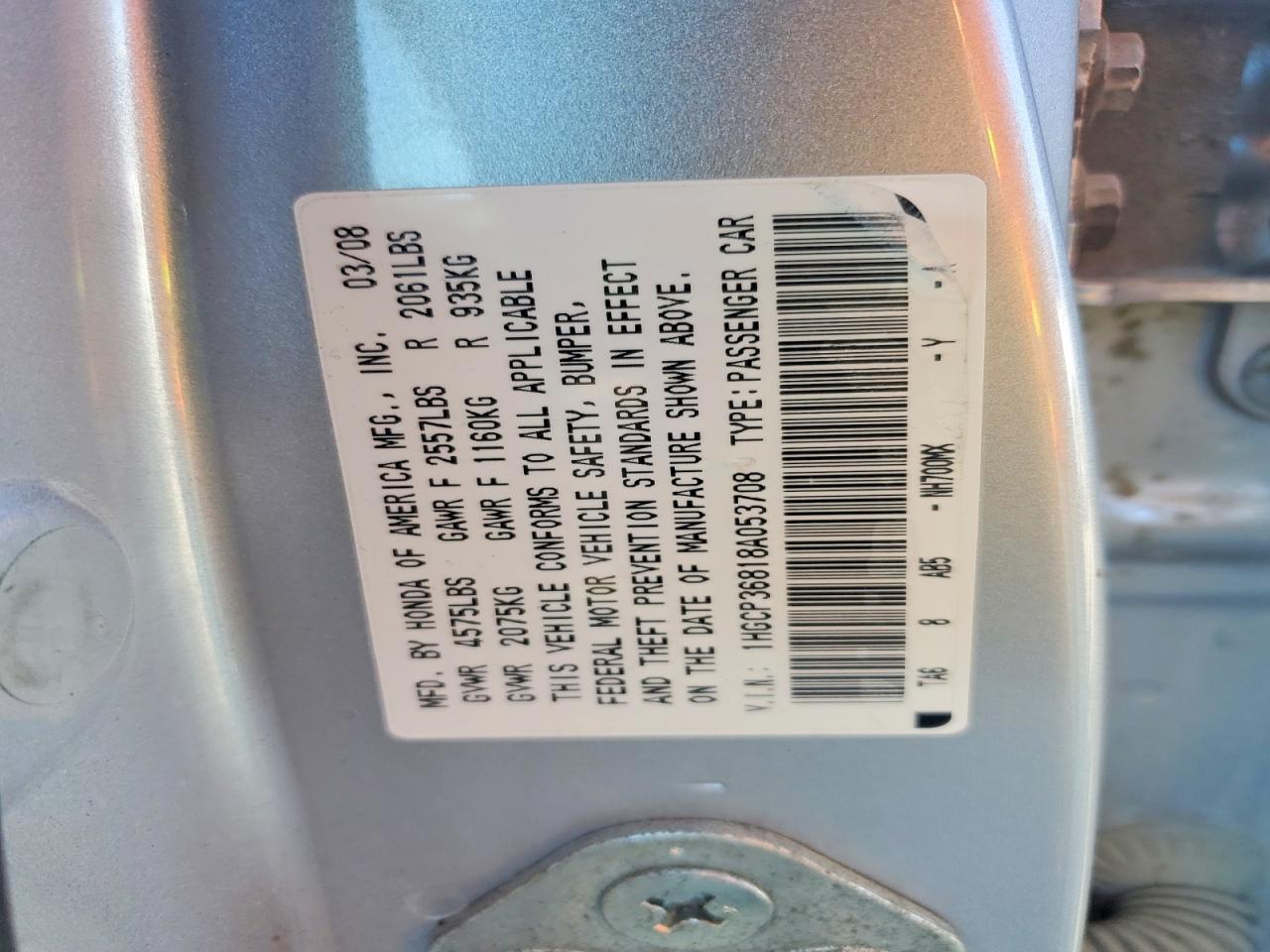 2008 HONDA ACCORD