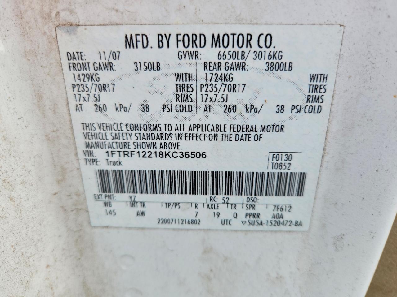 2008 FORD F-150