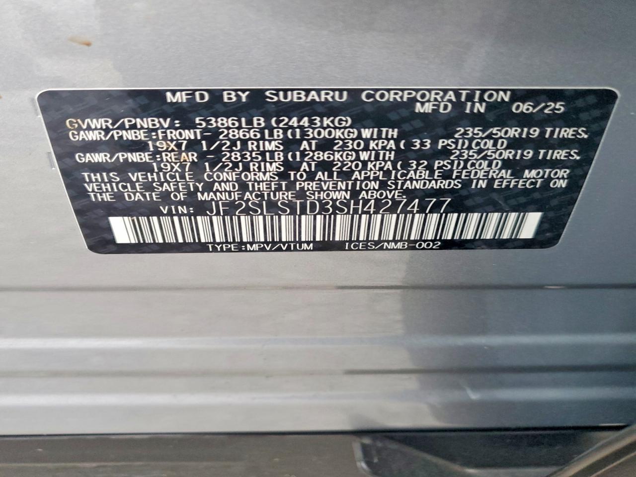 2025 SUBARU FORESTER