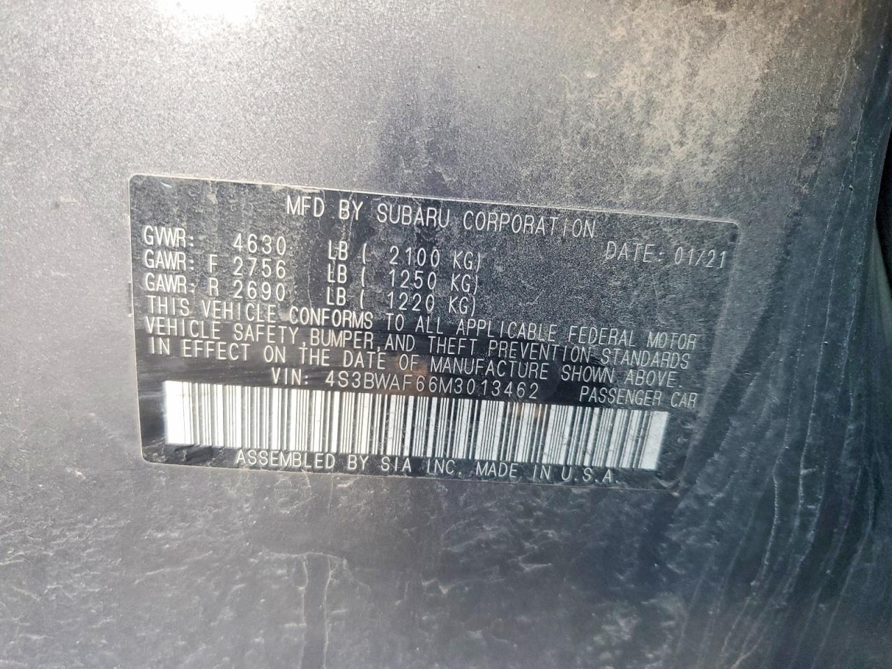 2021 SUBARU Legacy